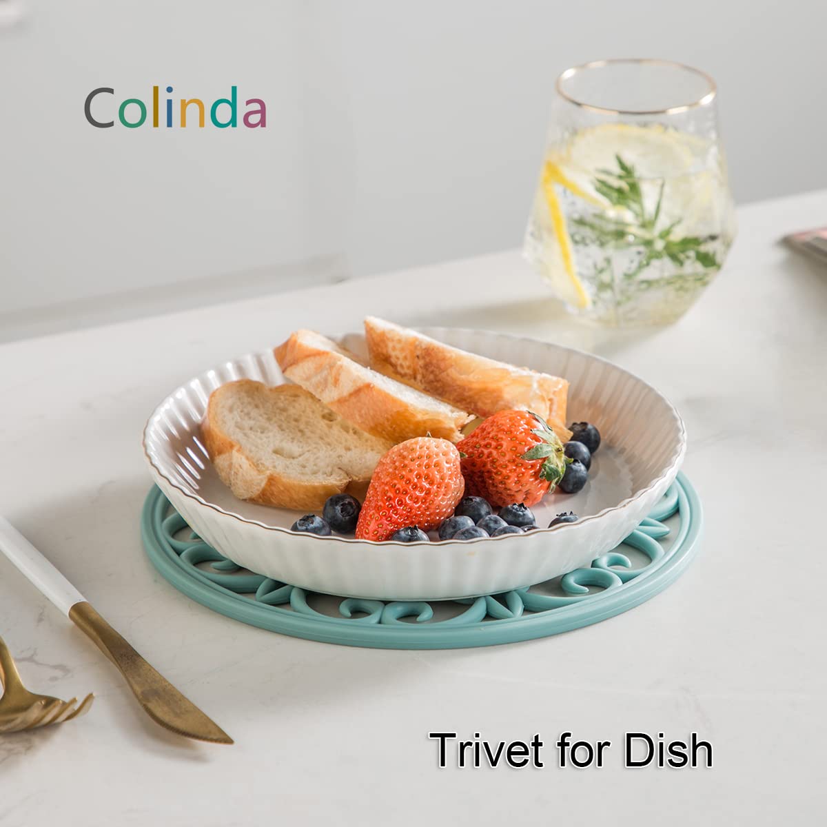 Silicone Trivet Mat - Non-Slip & Heat Resistant Kitchen Hot Pads For Countertops & Table - Kitchen Trivets For Hot Dishes & Cook